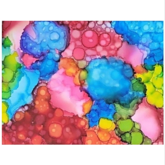 Hand Crafted Abstract Design 11x14 Inches Canvas Painting - Picture 3 of 4